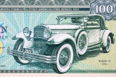 Çekoslovak paralı eski araba - Koruna