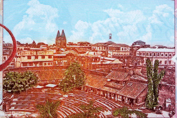 Άποψη Της Πόλης Zanzibar Από Χρήματα Ρουπίες — Φωτογραφία Αρχείου