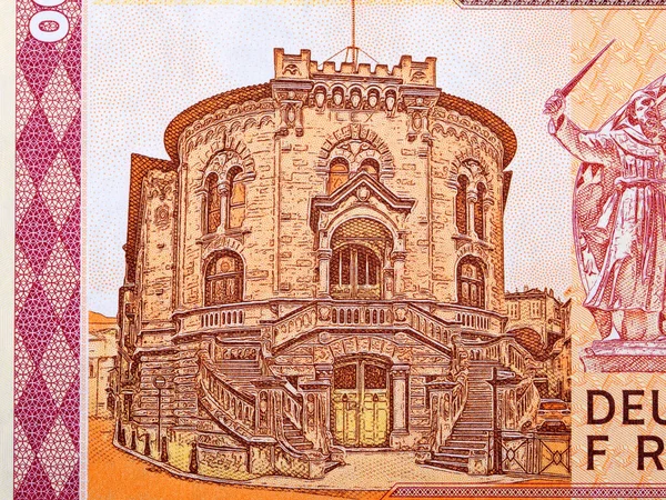 Παλάτι Της Δικαιοσύνης Του Μονακό Από Χρήματα Francs — Φωτογραφία Αρχείου