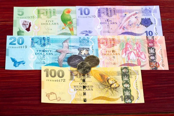 Fijian Money Dollars Coins Banknotes — Stock Photo, Image