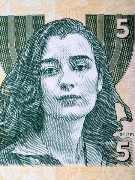 Ziva David Retrato Dinheiro Israelense — Fotografia de Stock