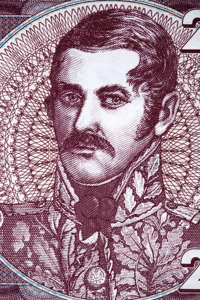 Pedro Luis Brion Closeup Portrait Money — Stock Photo, Image