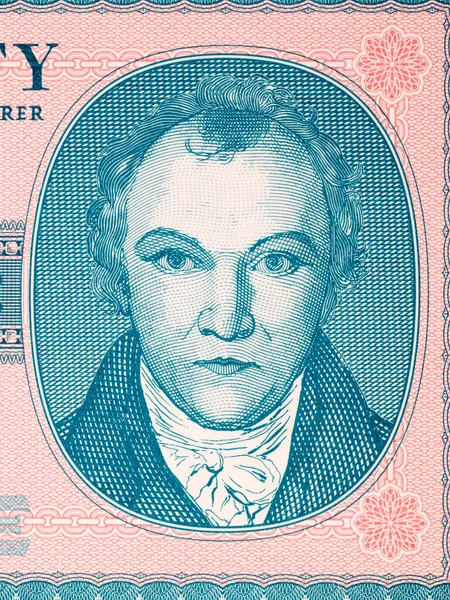 William Blake Closeup Portrait British Money — Stock Photo, Image