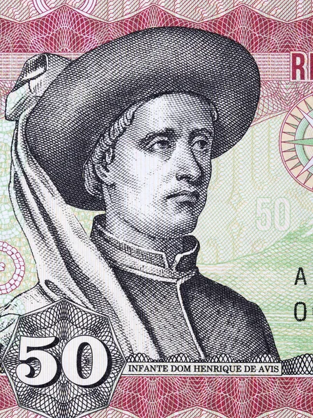 Infante Henrique Της Πορτογαλίας Ένα Κοντινό Πορτρέτο Από Χρήματα — Φωτογραφία Αρχείου