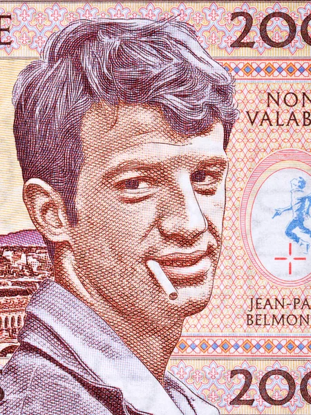 Jean Paul Belmondo Portrait French Money — Stock Photo, Image