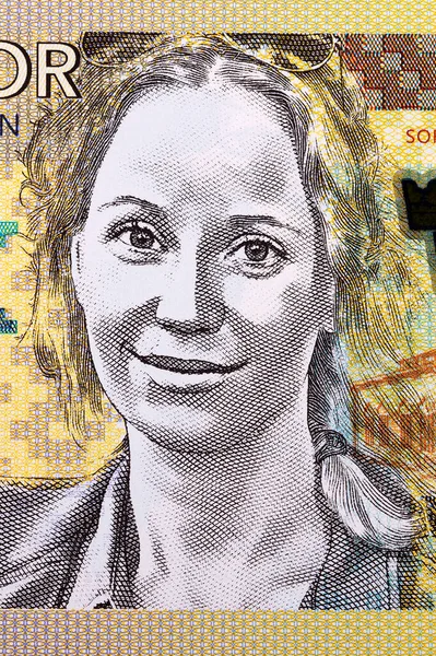 Sofia Helin Portrait Swedish Money Kronor — 스톡 사진