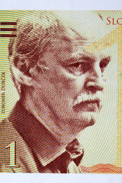 Lubomir Durcek Retrato Dinheiro Eslovaco — Fotografia de Stock