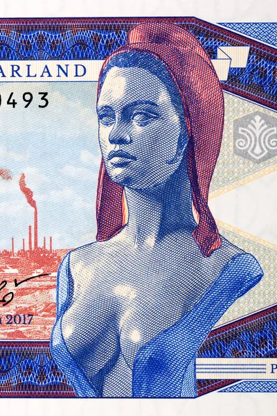 Brigitte Bardot是法国货币代表Marianne的象征 — 图库照片