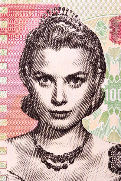 Принцесса Грейс Келли Портрет Монако Деньги — стоковое фото