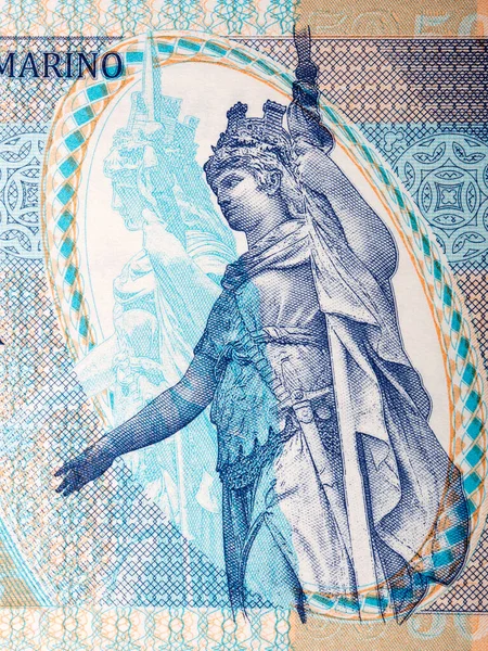サンマリノのお金から自由の女神 — ストック写真