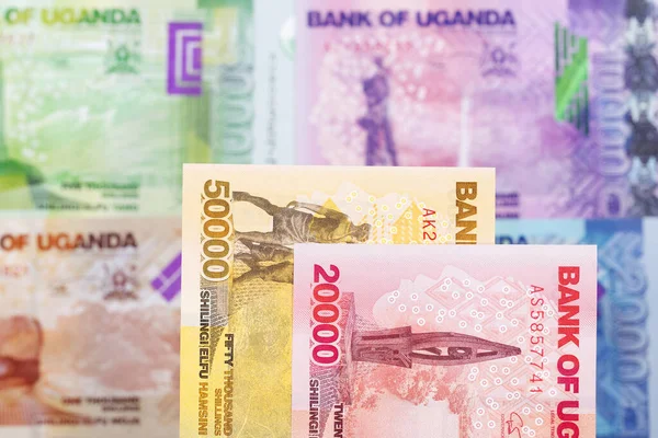 Oegandese Geld Shilling Een Zakelijke Achtergrond — Stockfoto