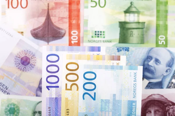 Norwegian Money Krone Business Background — Stock Photo, Image