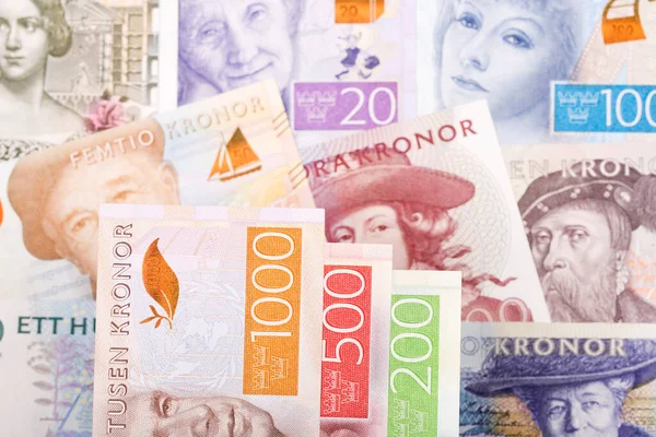 Swedish Money Krona Business Background — Stock Photo, Image