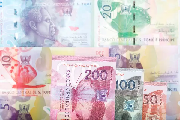 Sao Tome Principe Money Dobra Business Background — Stock Photo, Image
