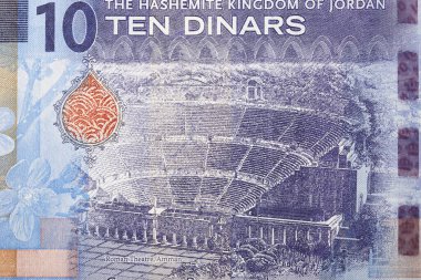 Ürdün parası Amman 'daki Roma Tiyatrosu - Dinar