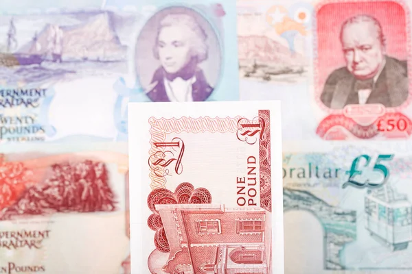 Old Gibraltar money - pound a business background