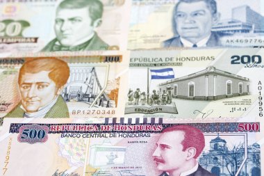 Honduran money - lempira a business background clipart