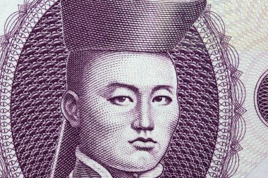 Damdin Sukhbaatar Moğol parasından bir portre - Tugrik