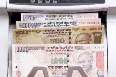 Hindistan rmoney - sayma makinesinde rupi