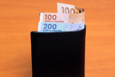 Fas parası - Siyah cüzdanda Dirham