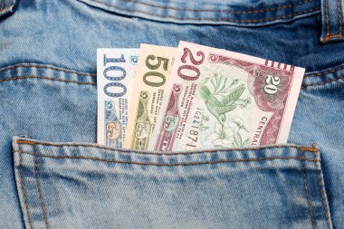 Eski Trinidad ve Tobago parası - kot pantolonun cebinde bir dolar