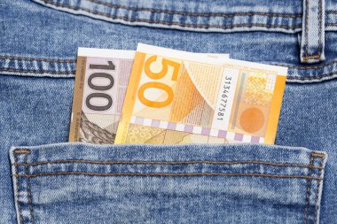 Hollanda parası - kot pantolonun cebinde gulden