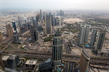 Dubai, Birleşik Arap Emirlikleri - 26 Şubat 2025: Birleşik Arap Emirlikleri 'nde Dubai şehir panoraması