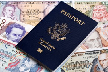 Ekvador parasıyla Amerikan pasaportu - Sucre