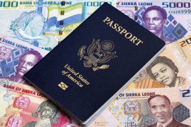 Sierra Leonean parasıyla Amerikan pasaportu - Leon