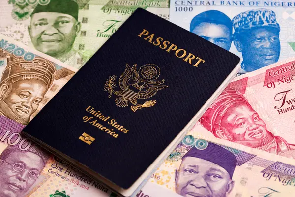Nijerya parasıyla Amerikan pasaportu - naira