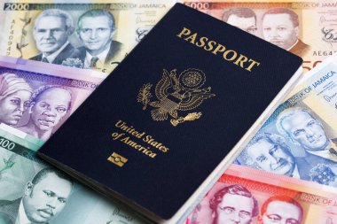 Jamaika parasıyla Amerikan pasaportu - dolar