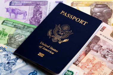 Kongo parasıyla Amerikan pasaportu - Frank