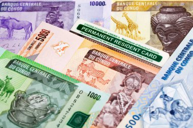 Amerikan daimi oturma kartı Kongo parası - Franc