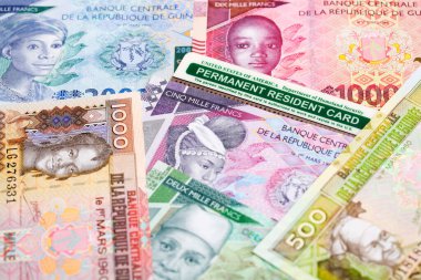 Gine parası üzerine Amerikan daimi ikamet kartı - Franc