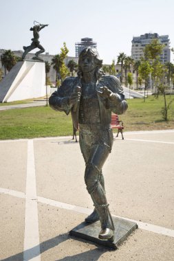 Durres, Arnavutluk - 13 Ağustos 2025: Durres, Arnavutluk 'taki Mick Jagger Anıtı