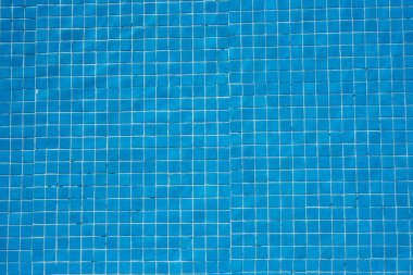 Blue ceramic mosaic pool bottom: perfect for a luxury vacation