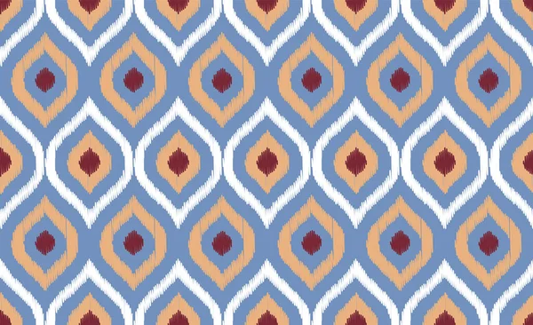 Uzbek Ikat Pattern Traditional Silk Fabric Uzbekistan Handmade Textile Product — Image vectorielle
