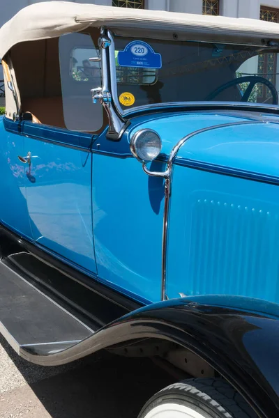 Součást Modré Černé Chrysler Roadster Roku 1929 Během Setkání Oldtimer — Stock fotografie
