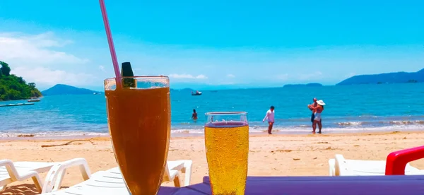 Drink Beer Paraty Comune Brasiliano Situato Sulla Costa Meridionale Dello — Foto Stock