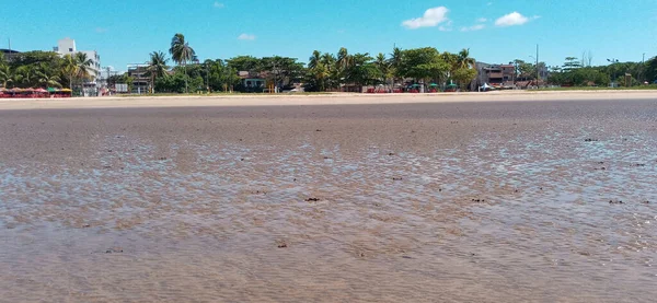 Plaża Piuma Espirito Santo Brazylia Swoimi Płytkimi Wodami Łatwo Dostępnymi — Zdjęcie stockowe