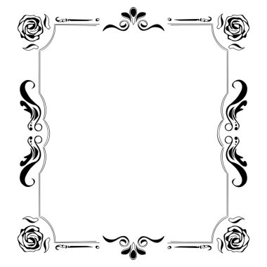 Vector ornamental beautiful hand drawn frame. Floral art geometric vintage background. Elegant decorative drawing pattern.