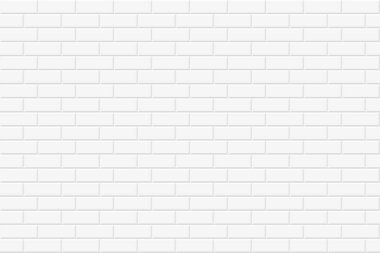 Tuğla duvar kesintisiz geometrik doku. Beyaz tasarım - basit vektör arka plan.