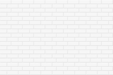 Tuğla duvar kesintisiz geometrik doku. Beyaz tasarım - basit vektör arka plan.