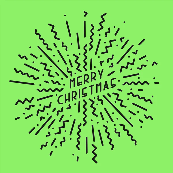Vector Holiday Green Background Festive Design Creative Christmas Greeting Card — Stock Vector