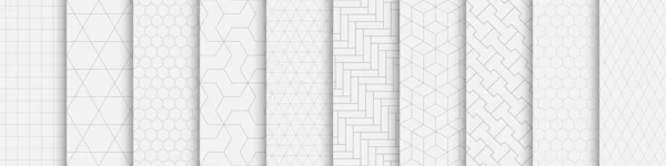 Kumpulan Pola Vektor Geometris Ornamental Mulus Latar Belakang Oriental Berulang - Stok Vektor
