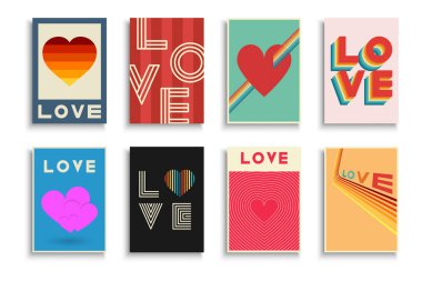 Retro kapak koleksiyonu, şablonlar, pankartlar, broşürler, afişler, el ilanları ve benzerleri. Şık tebrik kartları, posterler, davetiyeler, künyeler - moda tasarımı 80-90 'lar. Eski aşk yaratıcı kartlar.