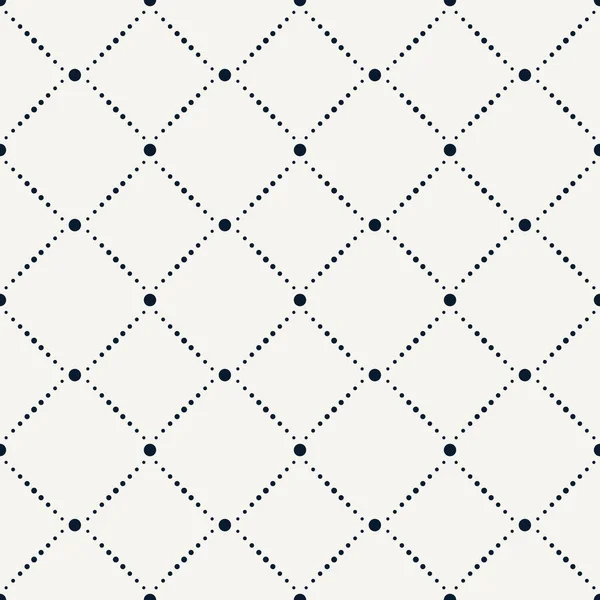 Vector Seamless Dotted Pattern Geometric Monochrome Texture Modern Stylish Print — Stock Vector