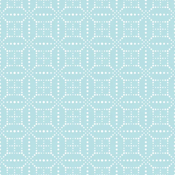 Vector Seamless Dotted Pattern Geometric Blue Texture Minimalistic Stylish Print — Stock Vector