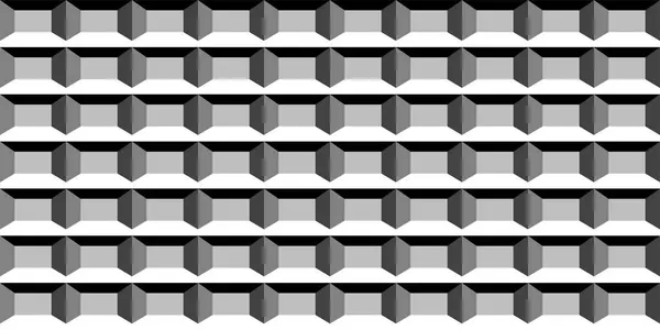 Vector Seamless Geometric Pattern Monochrome Grid Wall Repeatable Background Decorative — Stock Vector