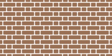 Tuğla duvar pürüzsüz desen. Bitmek bilmeyen basit mimari arka plan. Kahverengi geometrik tekrarlanabilir tuğla dokusu.